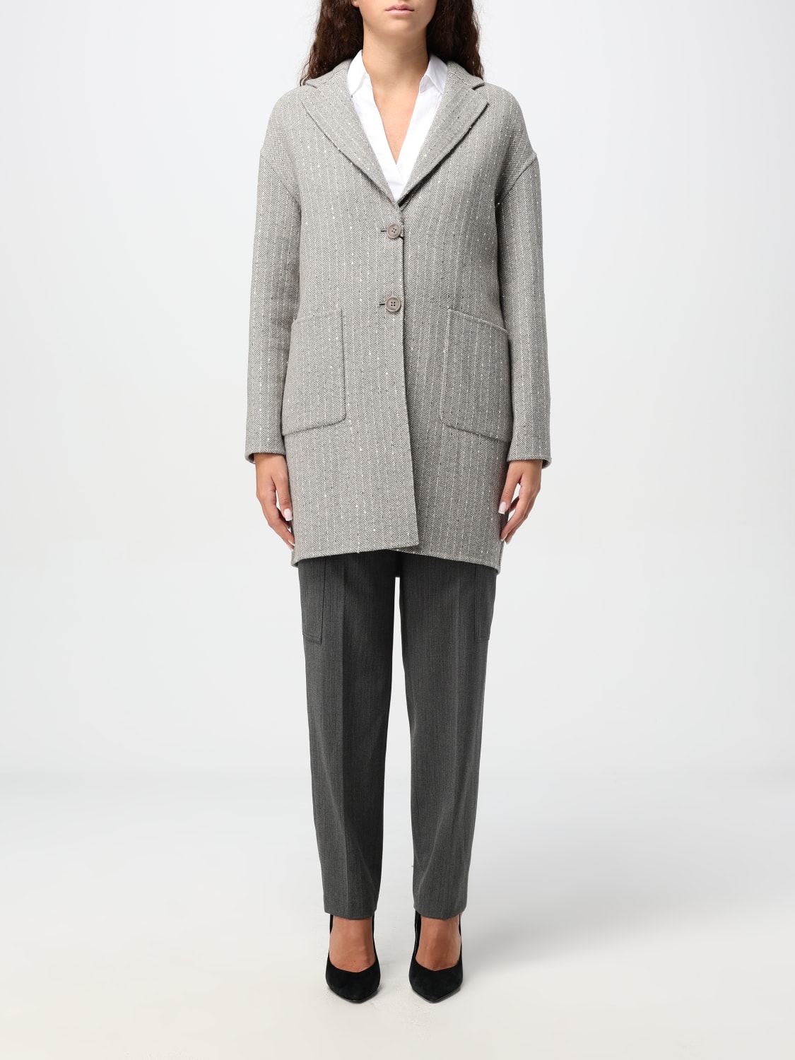 TWINSET COAT: Coat woman Twinset, Grey - Img 1