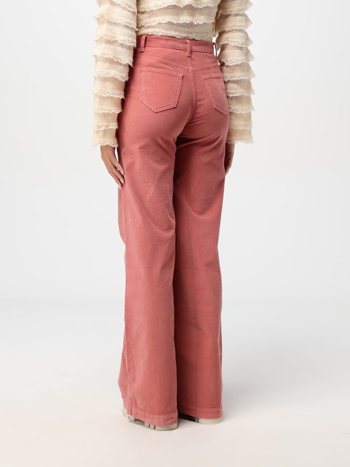 TWINSET PANTS: Pants woman Twinset, Coral - Img 2