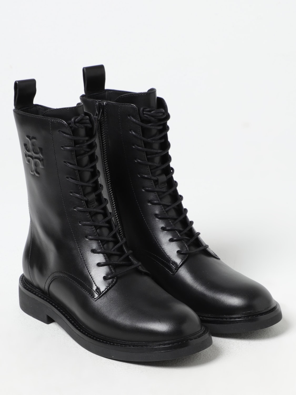 ショートブーツ・ブーティ TORY BURCH Woman Flat ankle boots Black 155810 006 Cap-Toe Low Heeled Ankle Boot: Women's Shoes | Ankle Boots