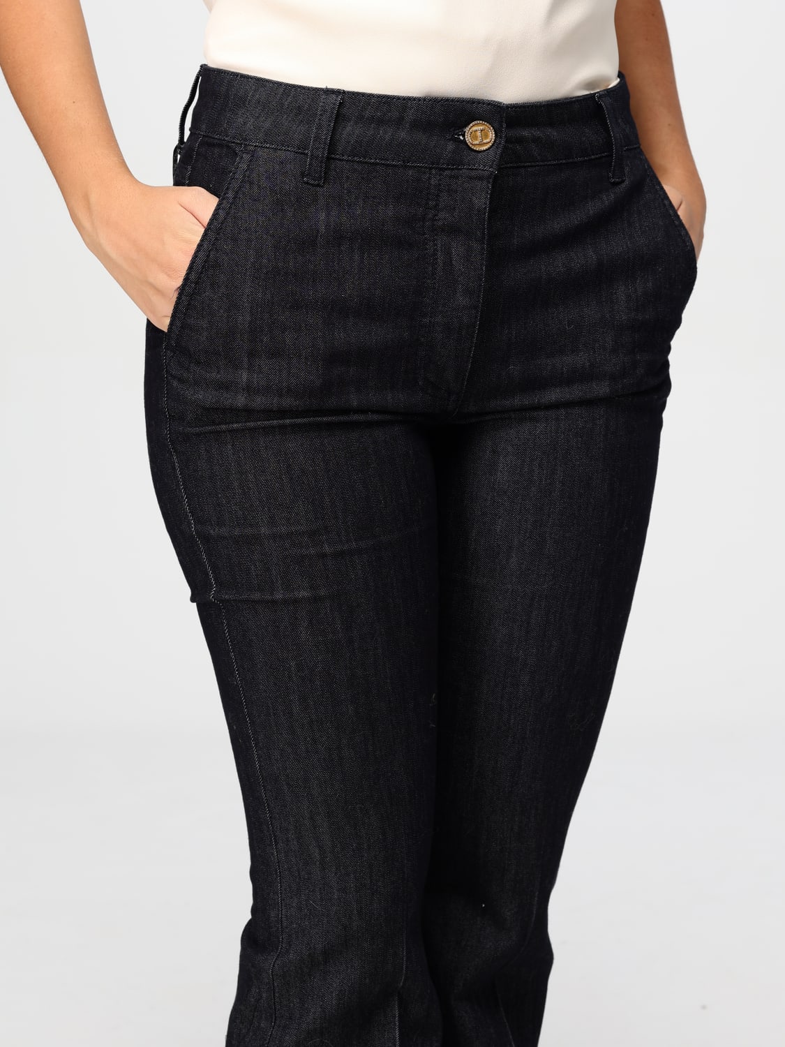 TWINSET JEANS: Jeans Twinset in denim , Denim - Img 3