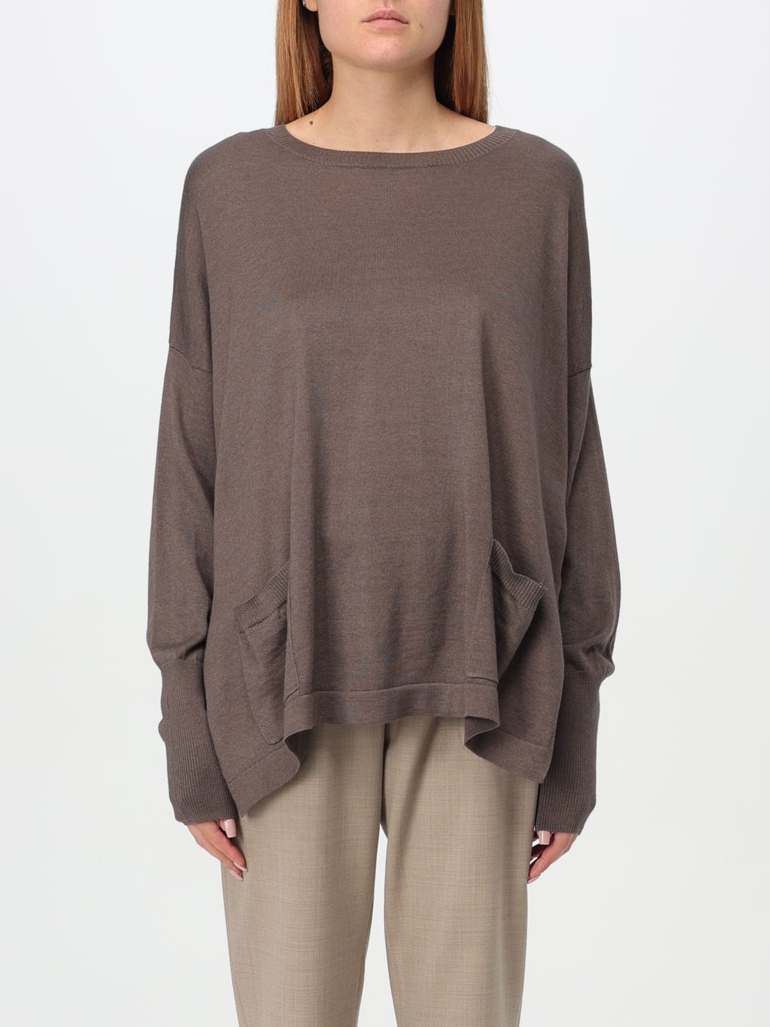 WILD CASHMERE SWEATER: Sweater woman Wild Cashmere, Brown - Img 1