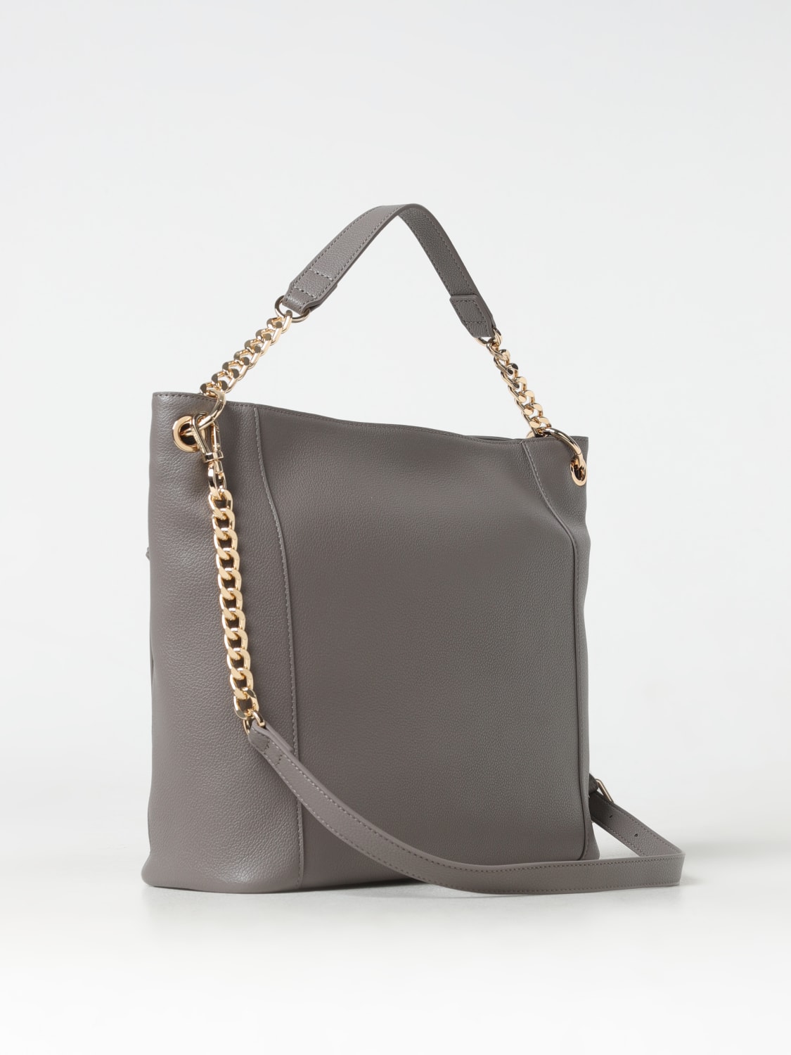 TWINSET BORSA A SPALLA: Borsa Superb Hobo Twinset in pelle sintetica a grana, Grigio - Img 2