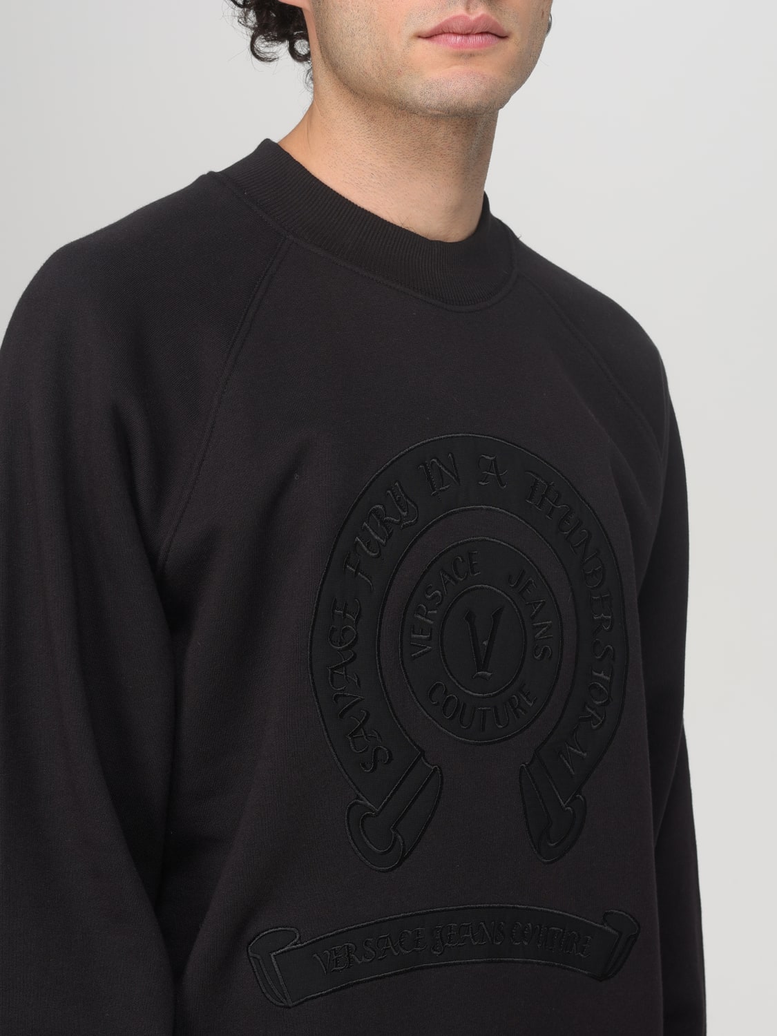 VERSACE JEANS COUTURE SUDADERA: Jersey hombre Versace Jeans Couture, Negro - Img 3