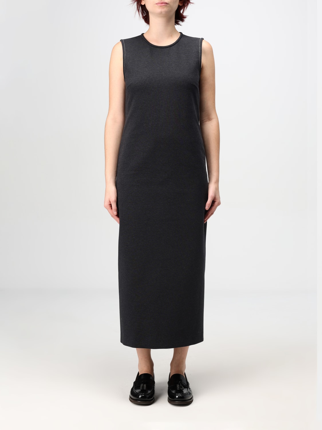 BRUNELLO CUCINELLI DRESS: Dress woman Brunello Cucinelli, Charcoal - Img 1