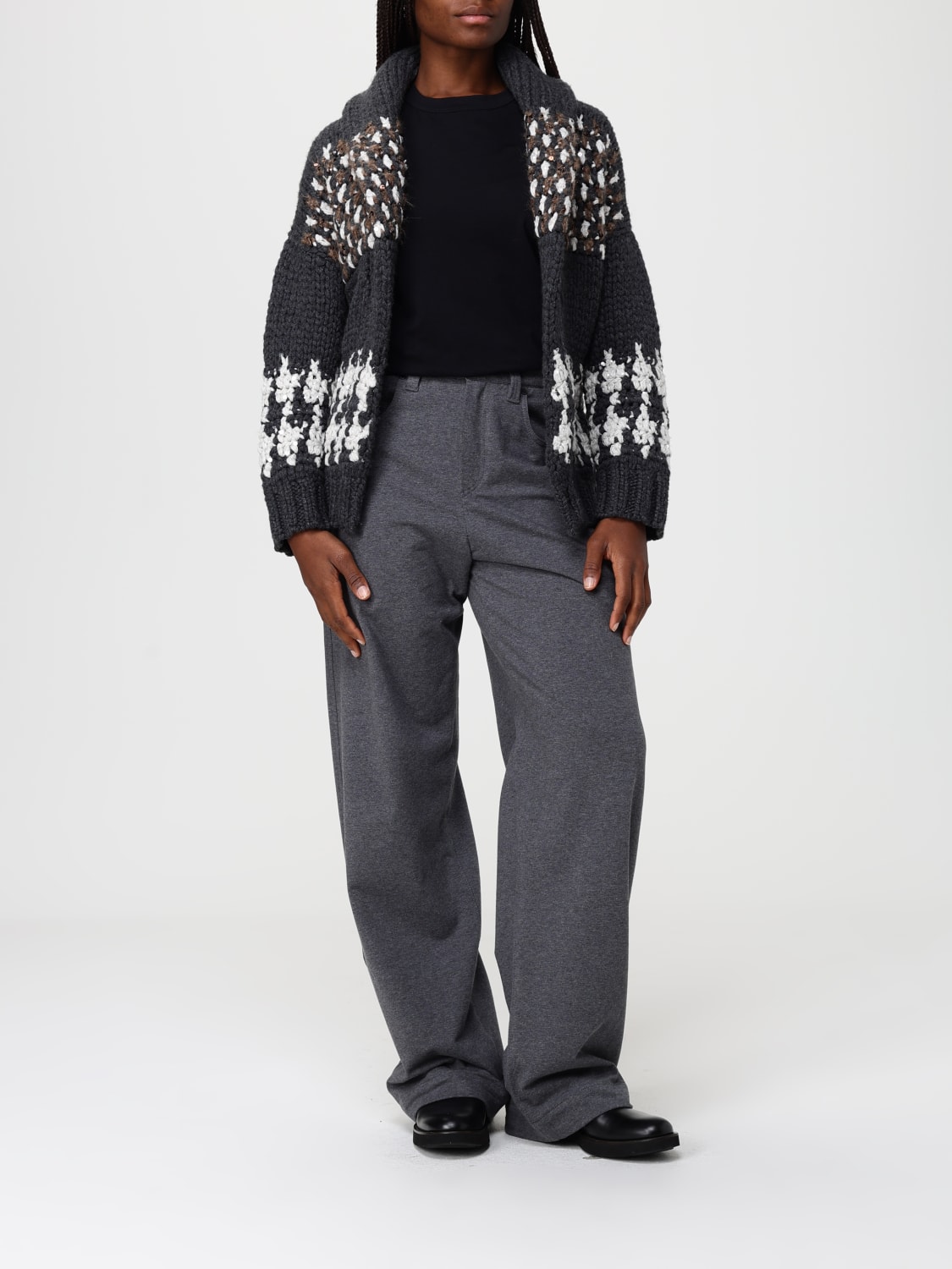 BRUNELLO CUCINELLI T-SHIRT: T-shirt woman Brunello Cucinelli, Black - Img 2