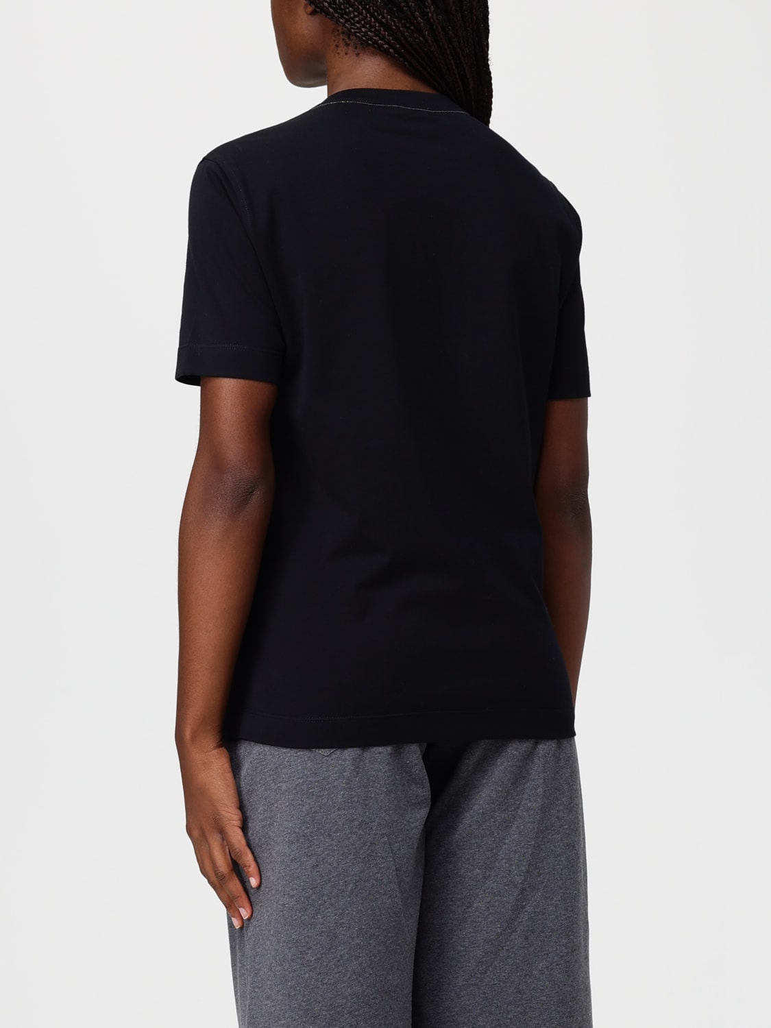 BRUNELLO CUCINELLI T-SHIRT: T-shirt woman Brunello Cucinelli, Black - Img 3