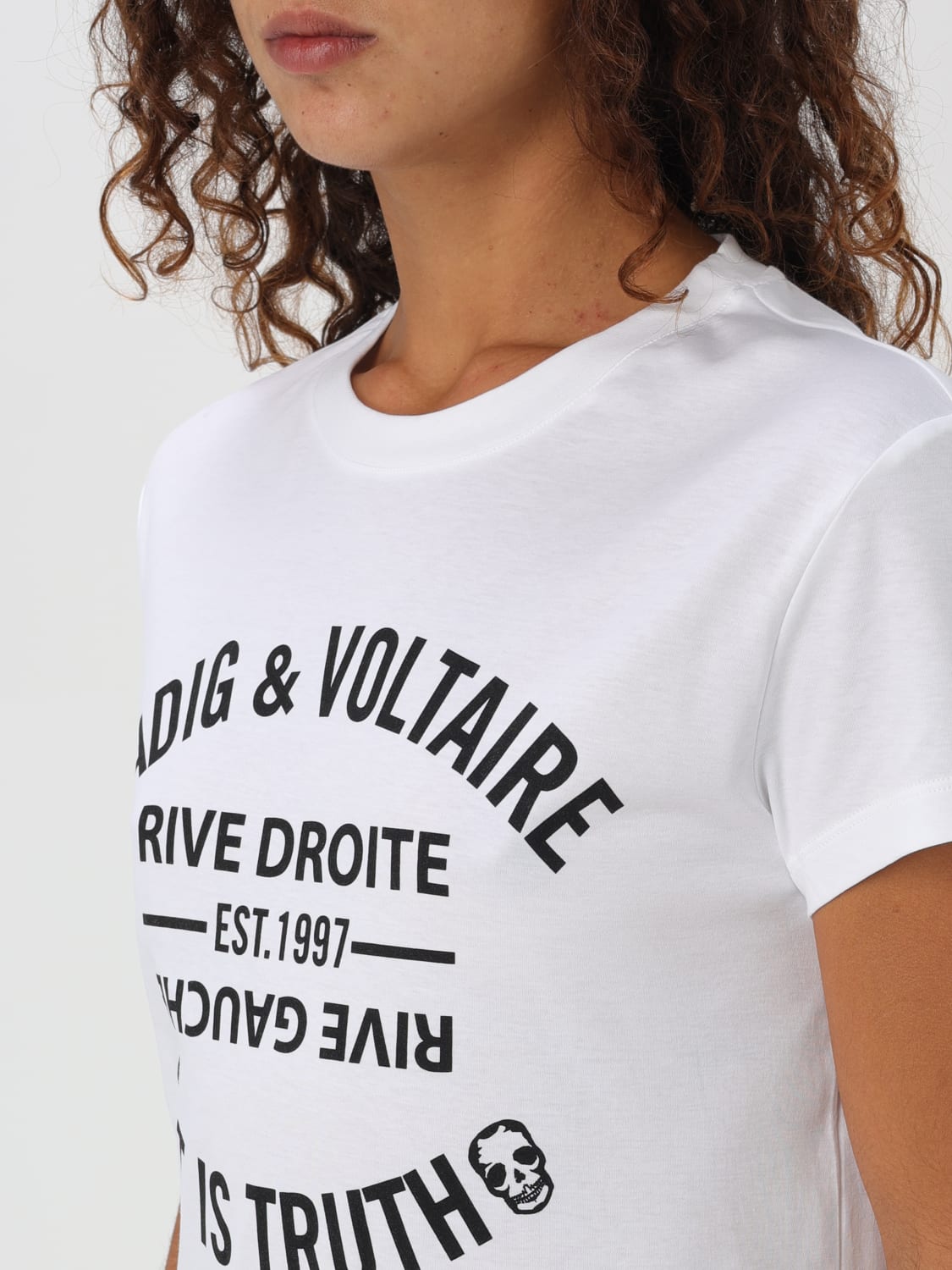 Tシャツ・カットソー ZADIG & VOLTAIRE Woman T-Shirt White JWTS02769 101 ZADIG & VOLTAIRE: T-shirt woman - White | Zadig & Voltaire t