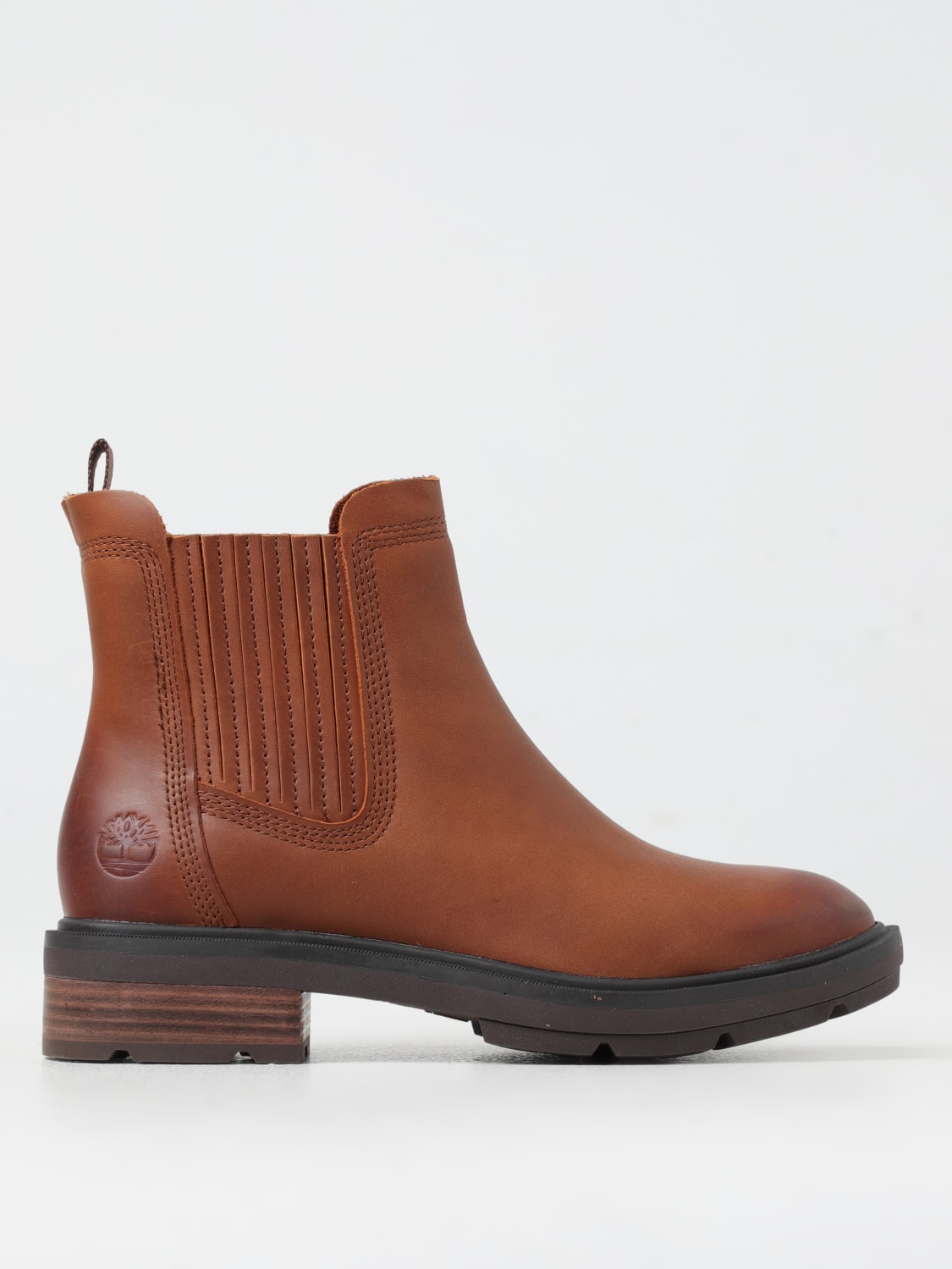 TIMBERLAND FLAT ANKLE BOOTS: Shoes woman Timberland, Brown - Img 1