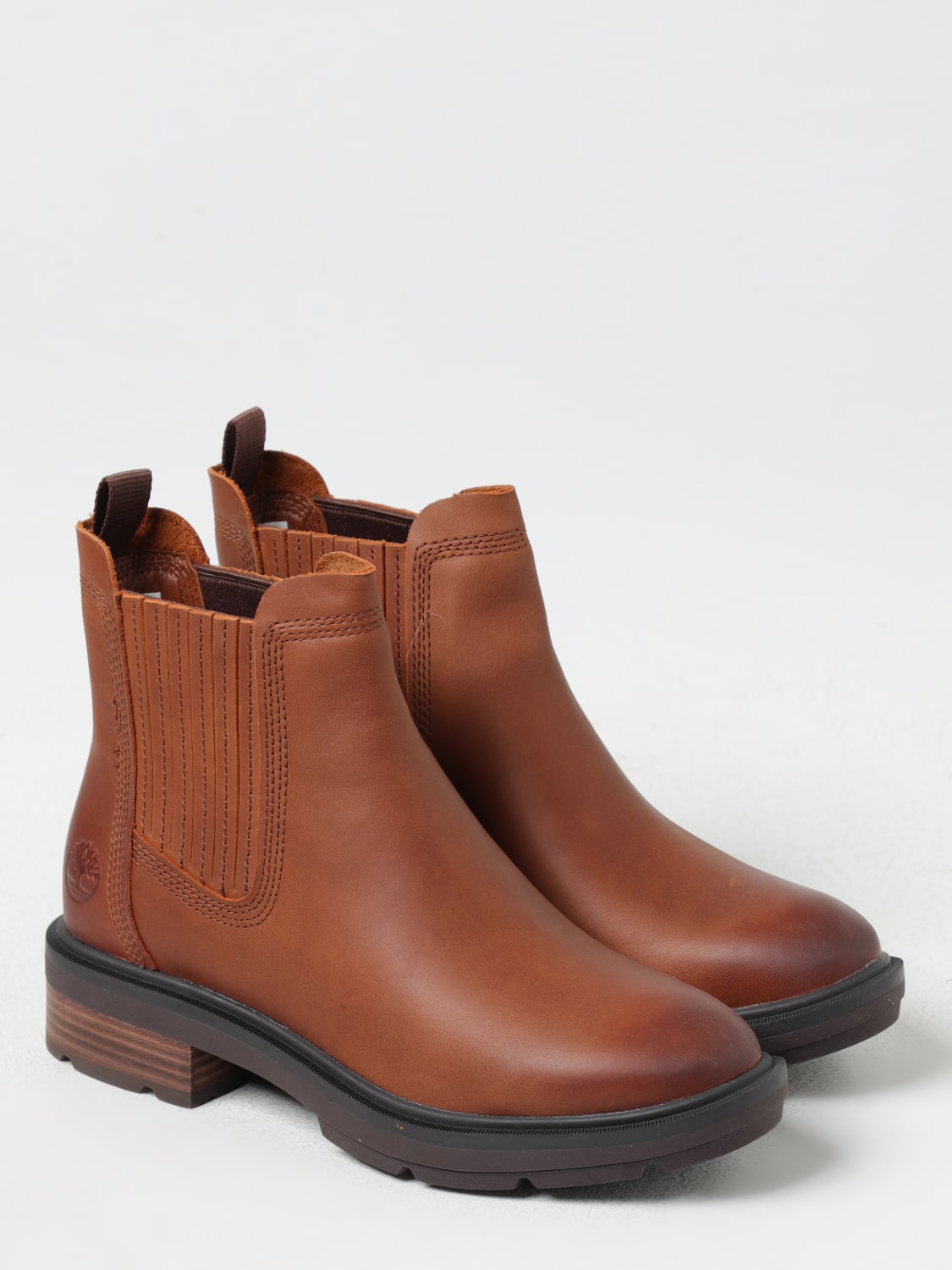 TIMBERLAND FLAT ANKLE BOOTS: Shoes woman Timberland, Brown - Img 2