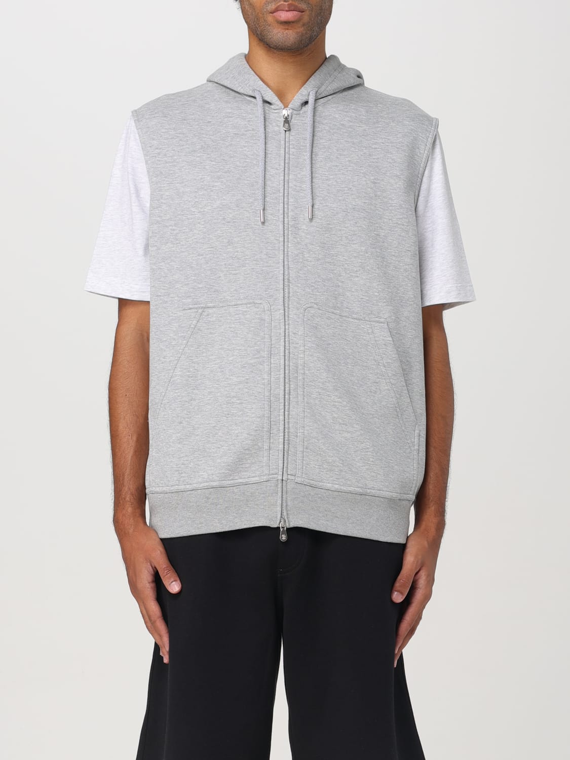 BRUNELLO CUCINELLI SUIT VEST: Sweatshirt men Brunello Cucinelli, Grey - Img 1