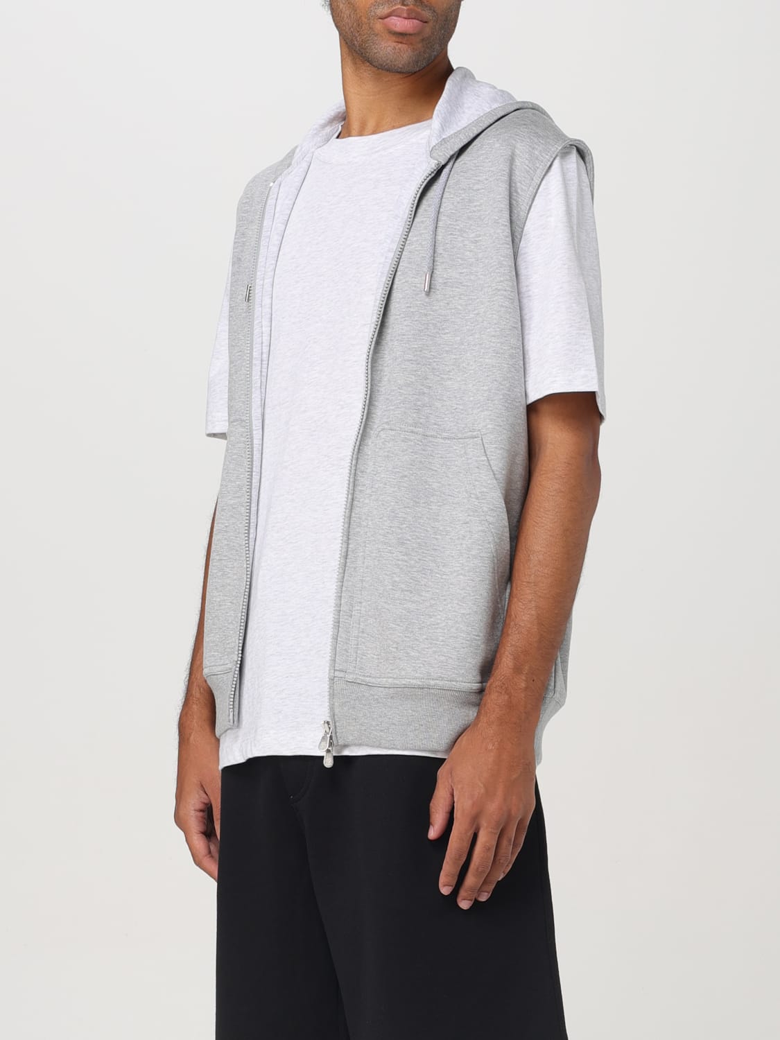 BRUNELLO CUCINELLI SUIT VEST: Sweatshirt men Brunello Cucinelli, Grey - Img 4