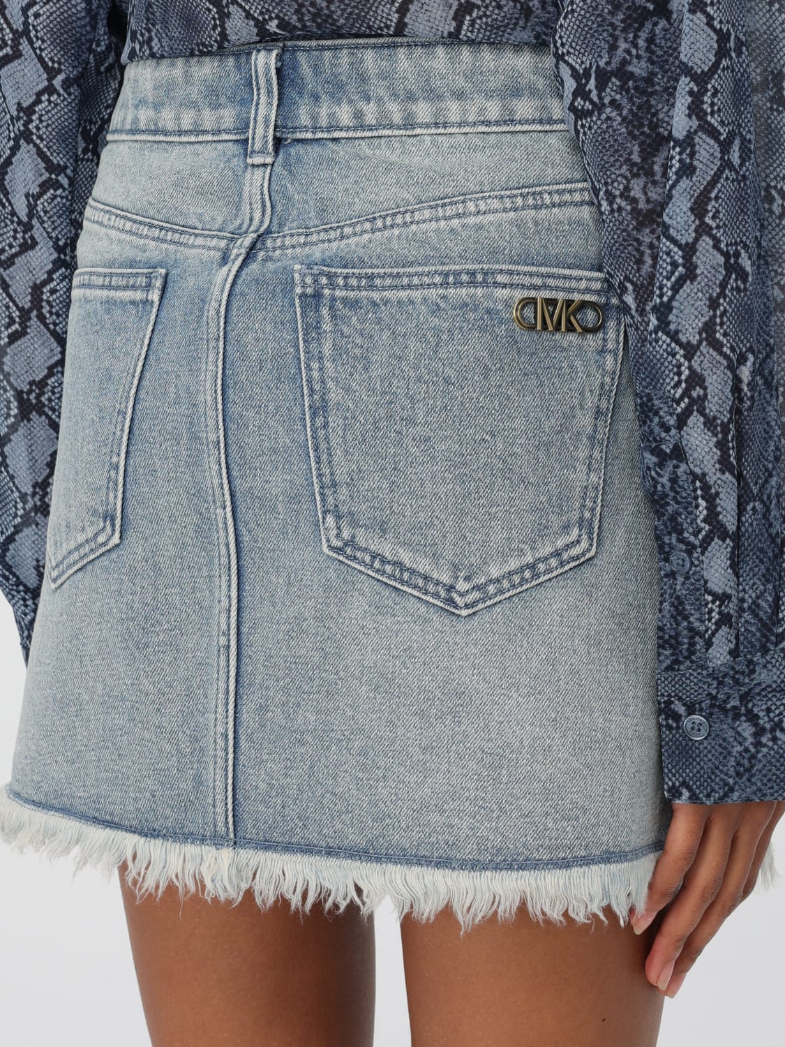 スカート Michael Kors Woman Skirt Gnawed Blue MS4828LDLS 424 Michael Kors Outlet: Skirt woman - Gnawed Blue | Michael
