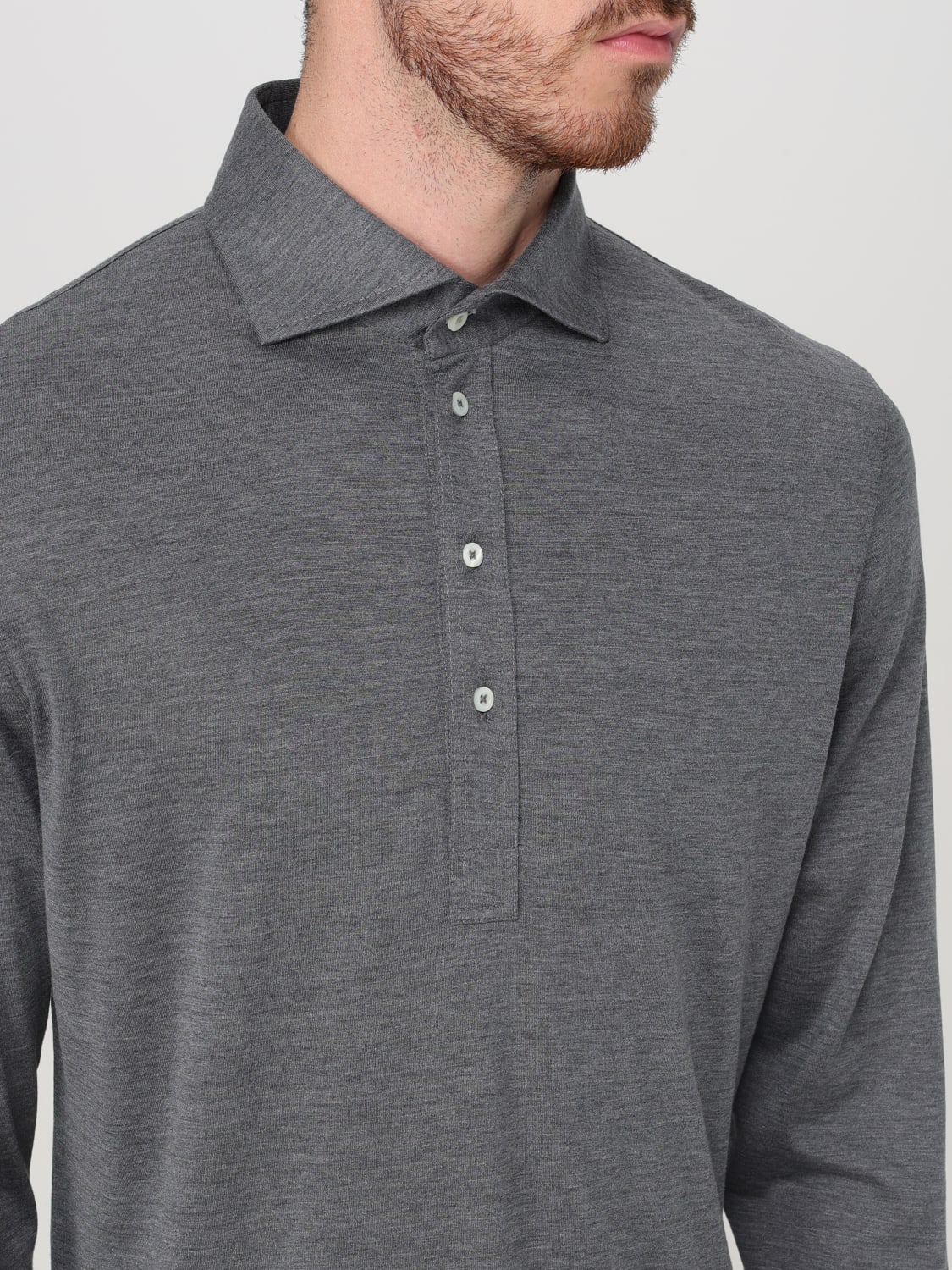 BRUNELLO CUCINELLI POLO SHIRT: Polo shirt men Brunello Cucinelli, Grey - Img 5