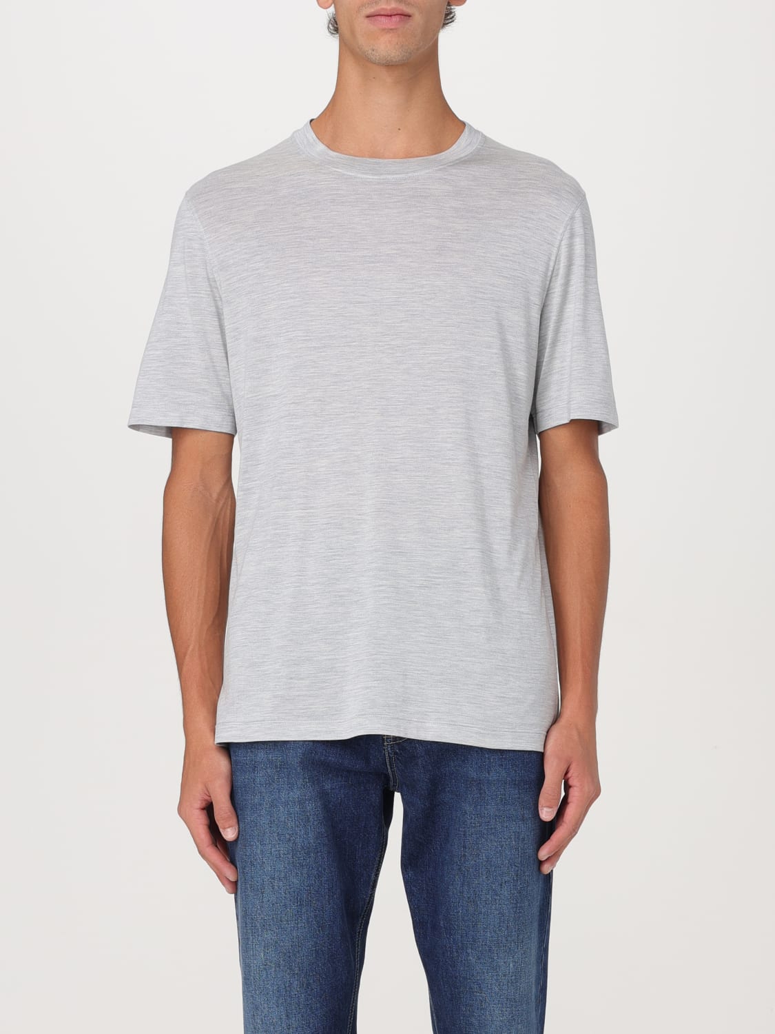 BRUNELLO CUCINELLI T-SHIRT: T-shirt men Brunello Cucinelli, Pearl - Img 1