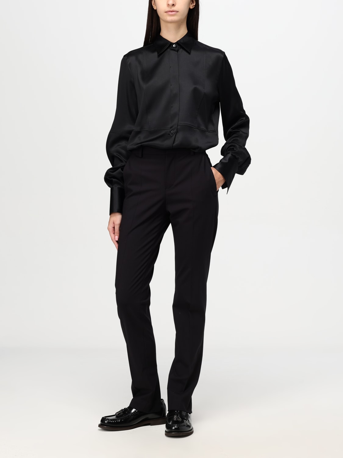 BRUNELLO CUCINELLI CAMICIA: Camicia Brunello Cucinelli in seta , Nero - Img 2