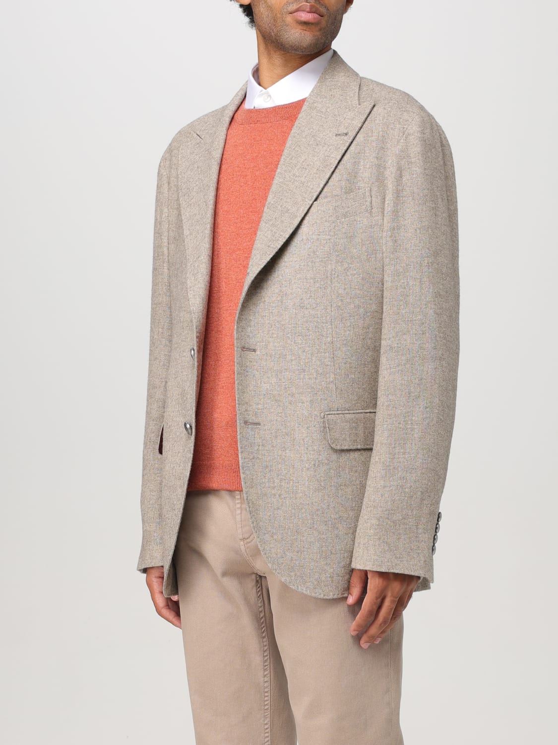 BRUNELLO CUCINELLI BLAZER: Jacket men Brunello Cucinelli, Beige - Img 4