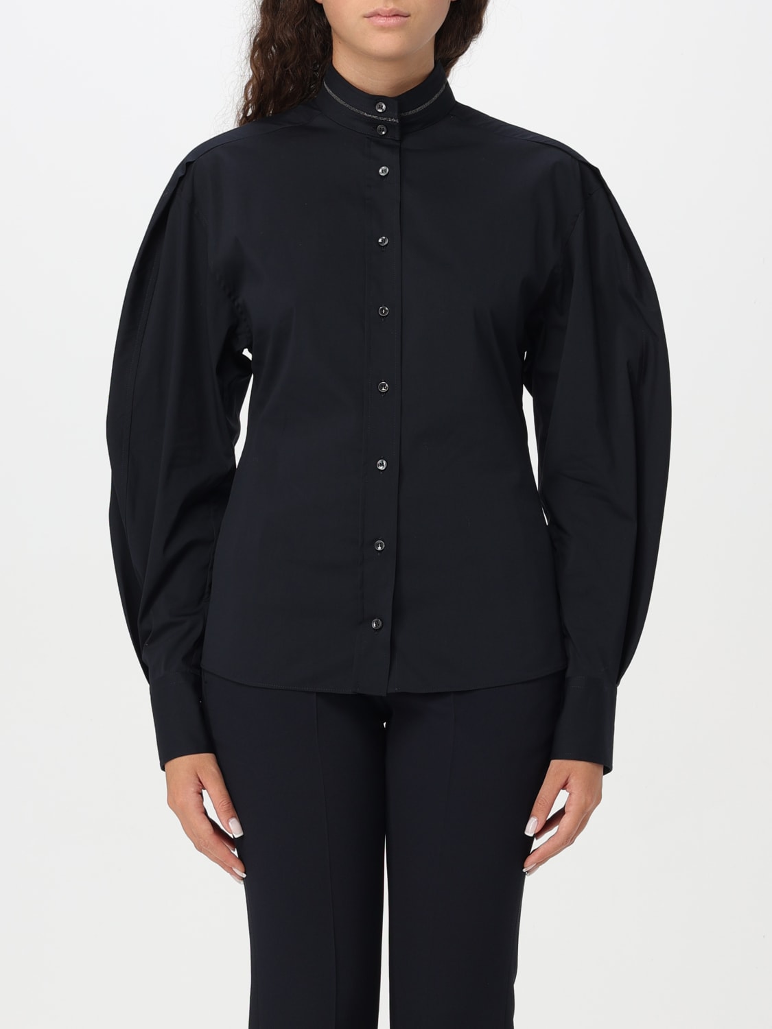 BRUNELLO CUCINELLI SHIRT: Top woman Brunello Cucinelli, Blue - Img 1