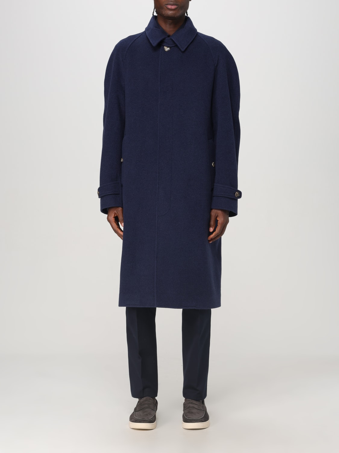 BRUNELLO CUCINELLI COAT: Trench coat men Brunello Cucinelli, Blue - Img 1