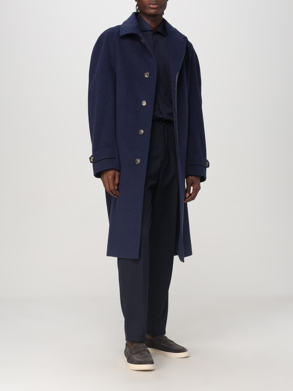 BRUNELLO CUCINELLI COAT: Trench coat men Brunello Cucinelli, Blue - Img 2