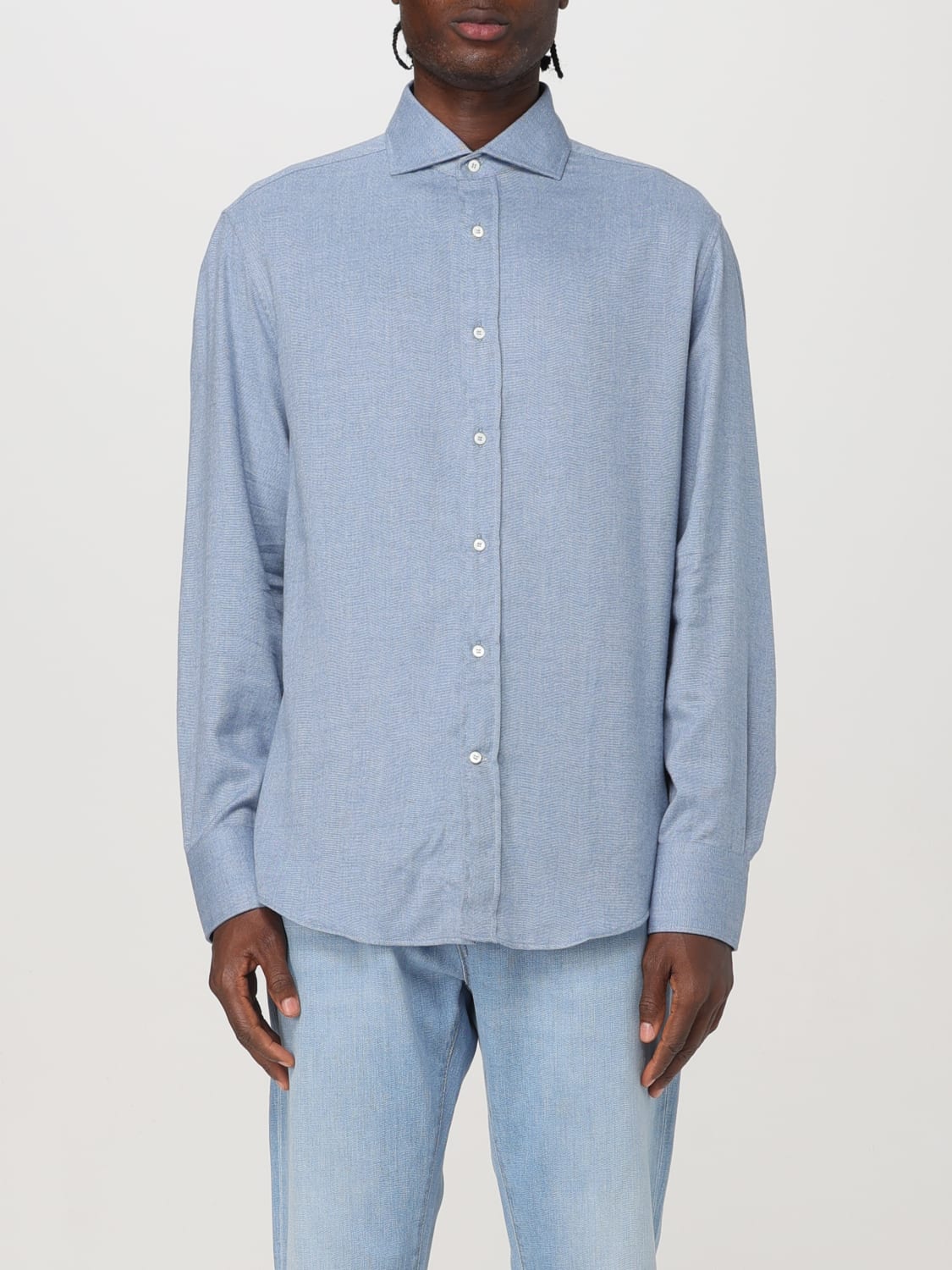 BRUNELLO CUCINELLI SHIRT: Shirt men Brunello Cucinelli, Blue - Img 1