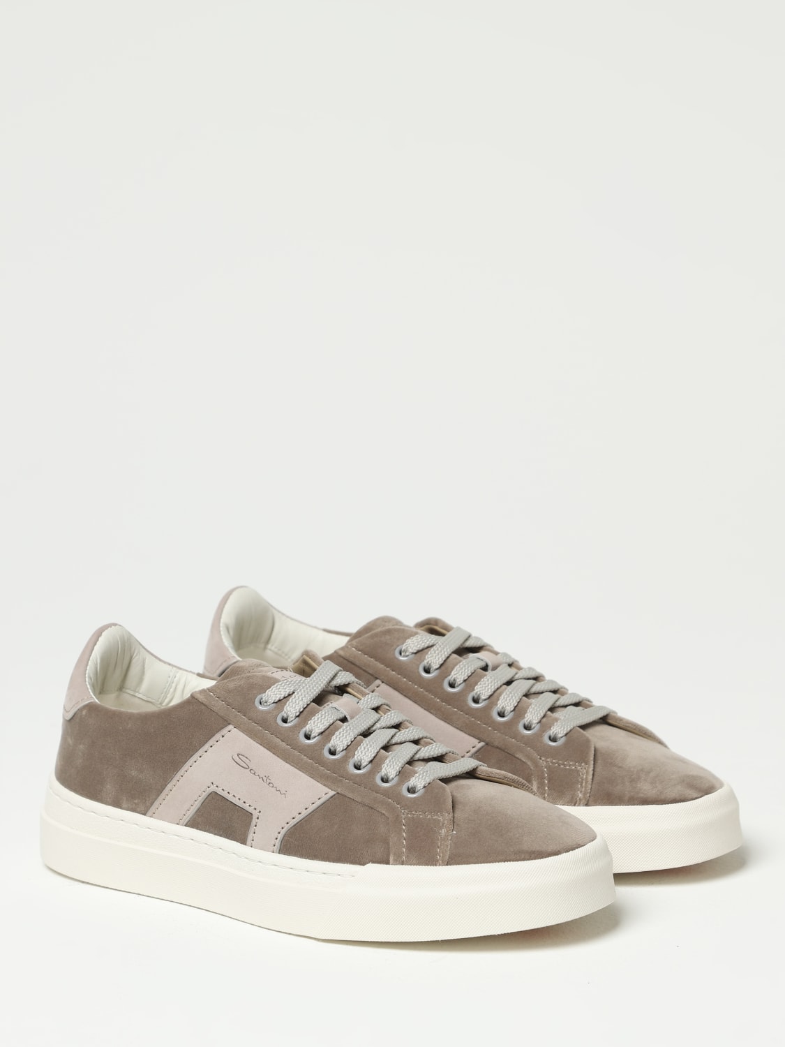 SANTONI SNEAKERS: Sneakers men Santoni, Beige - Img 2