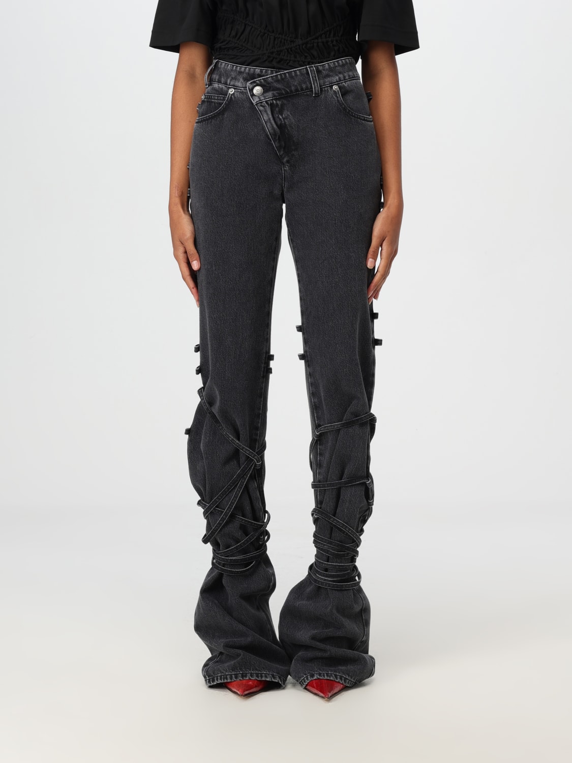 MCQUEEN JEANS: Hose damen McQueen, Schwarz - Img 1