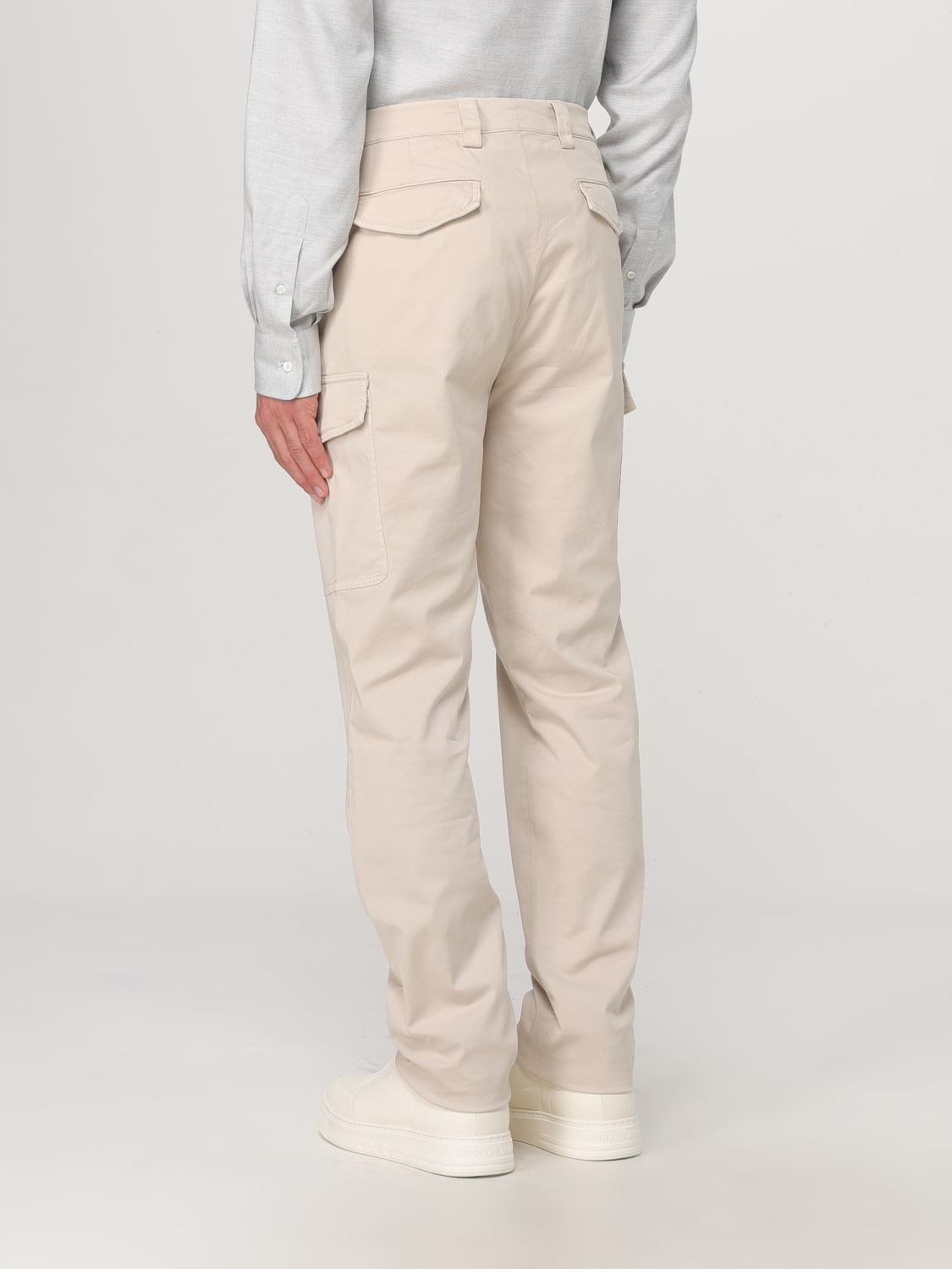 BRUNELLO CUCINELLI 裤子: 裤子 男士 Brunello Cucinelli, 米色 - Img 3