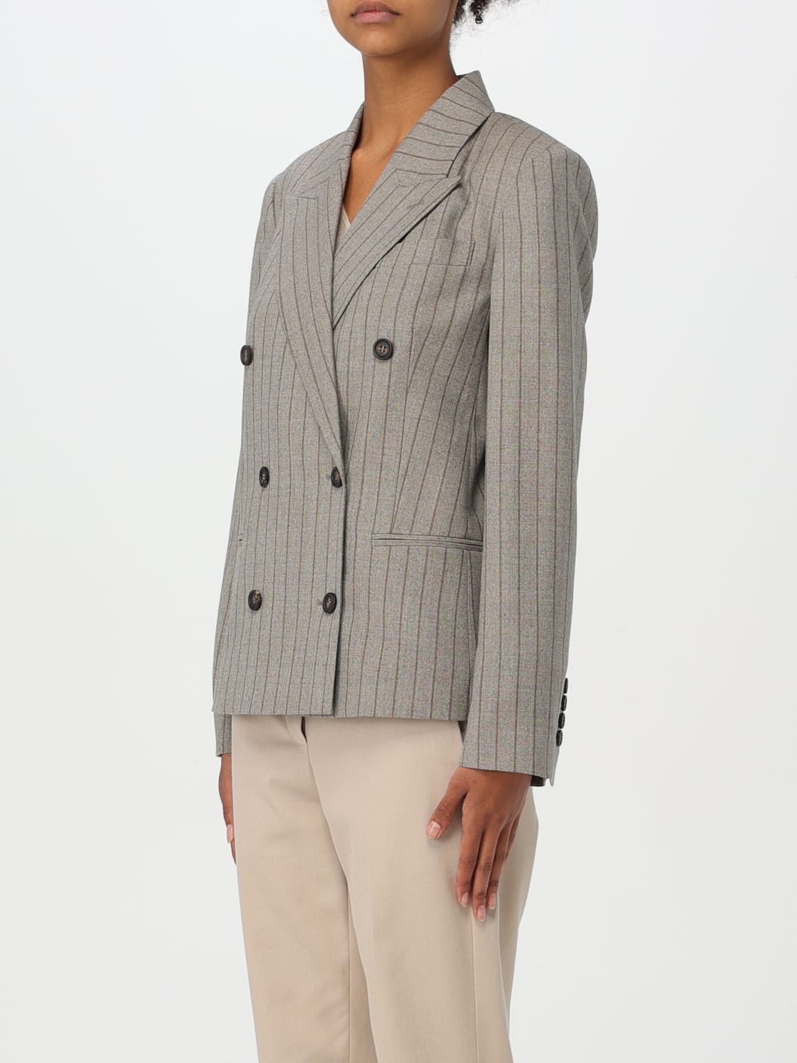 BRUNELLO CUCINELLI BLAZER: Jacket woman Brunello Cucinelli, Beige - Img 4