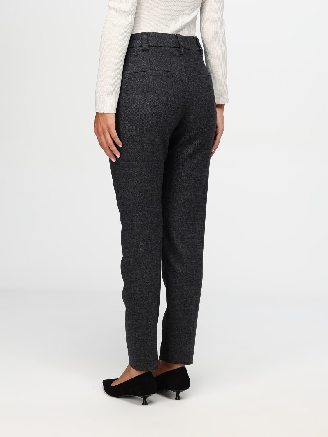 BRUNELLO CUCINELLI PANTS: Pants woman Brunello Cucinelli, Grey - Img 3