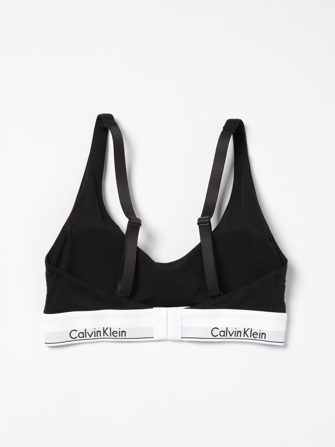 CALVIN KLEIN INTIMO: Reggiseno Calvin Klein in cotone stretch , Nero - Img 2