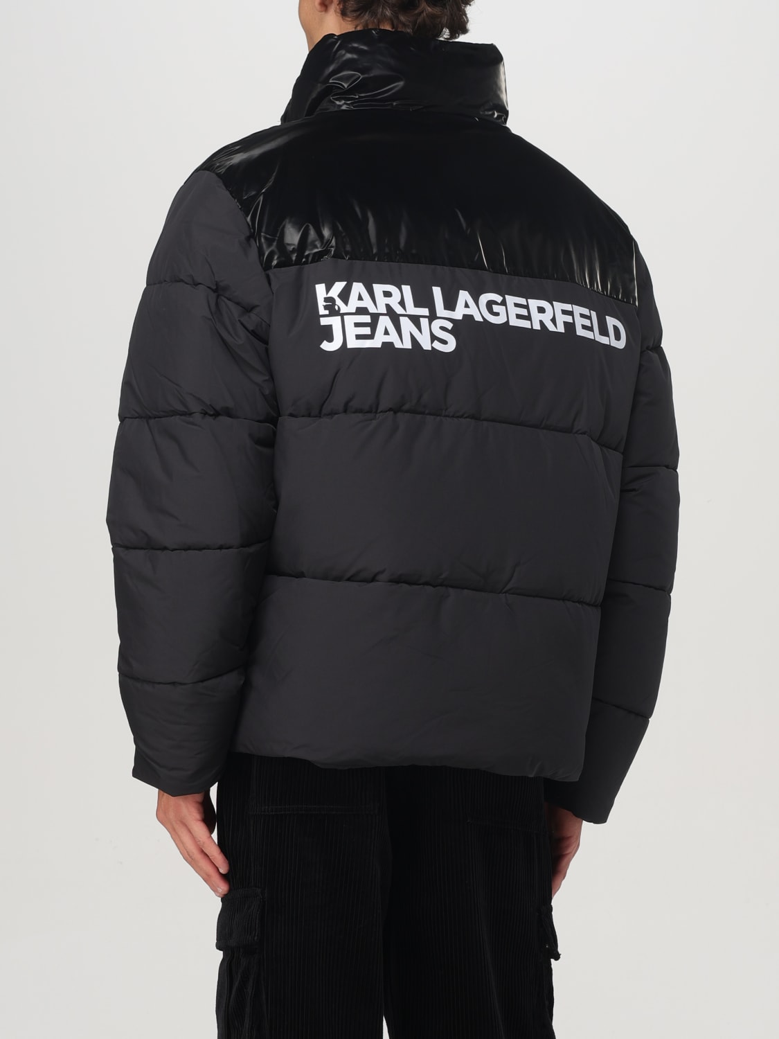 KARL LAGERFELD JACKET: Karl Lagerfeld nylon down jacket, Black - Img 2