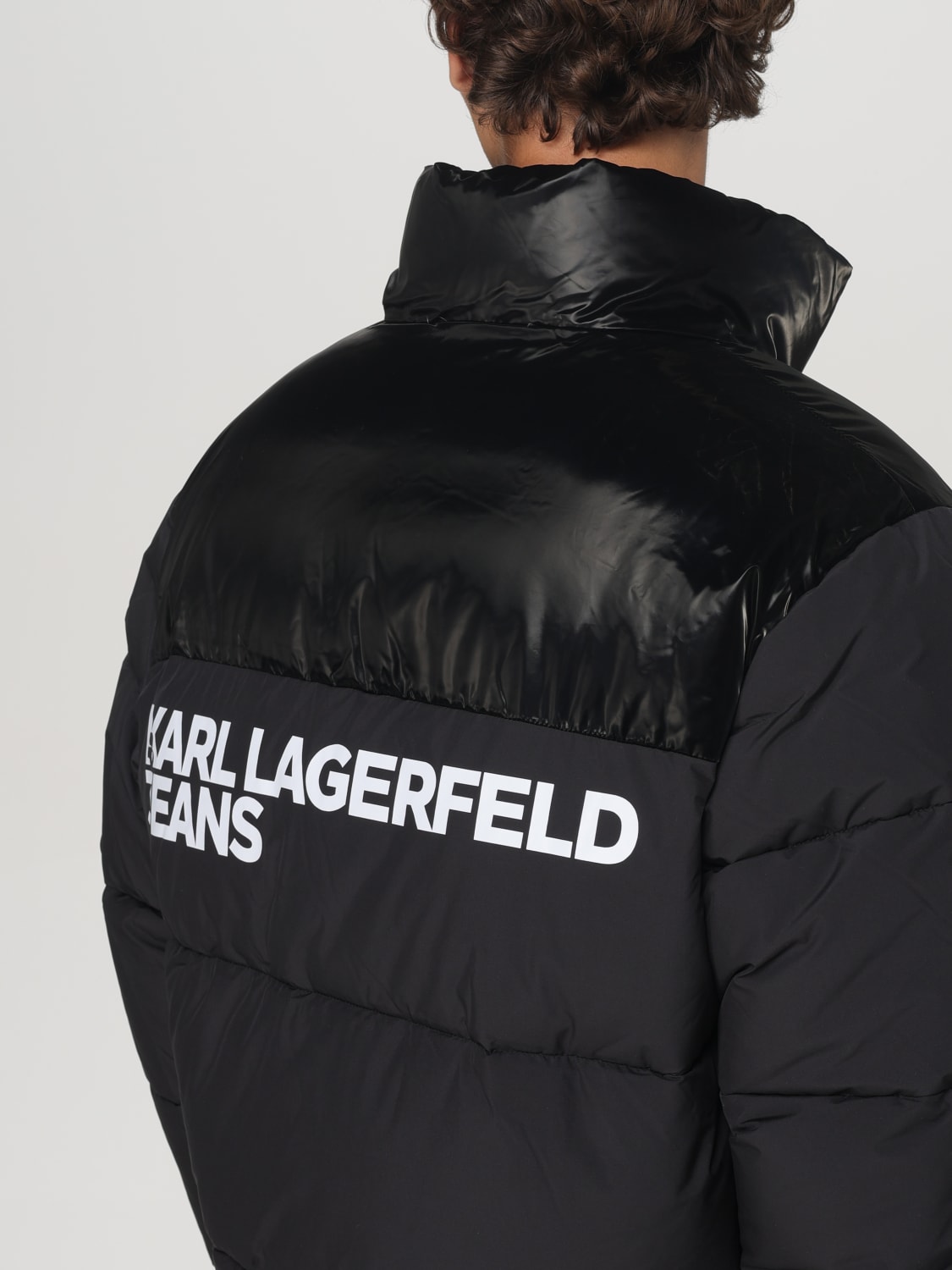 KARL LAGERFELD JACKET: Karl Lagerfeld nylon down jacket, Black - Img 4