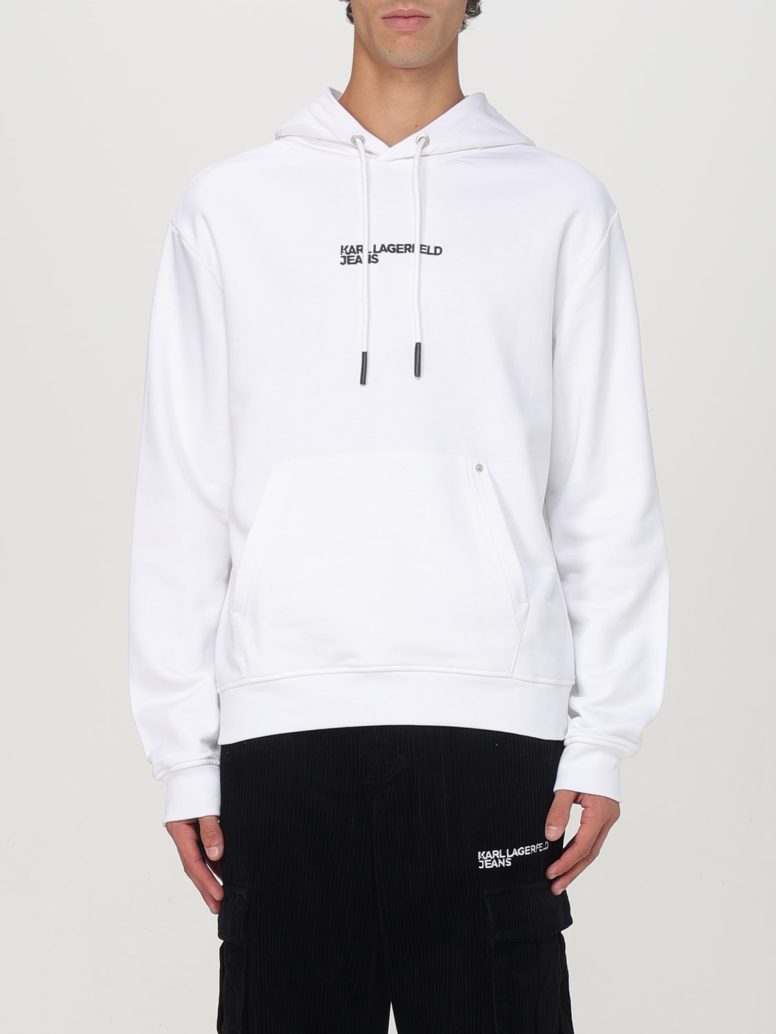 KARL LAGERFELD SWEATSHIRT: Pull homme Karl Lagerfeld, Blanc - Img 1