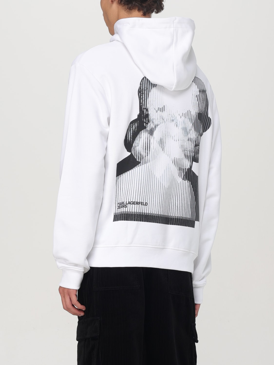 KARL LAGERFELD SWEATSHIRT: Pull homme Karl Lagerfeld, Blanc - Img 2