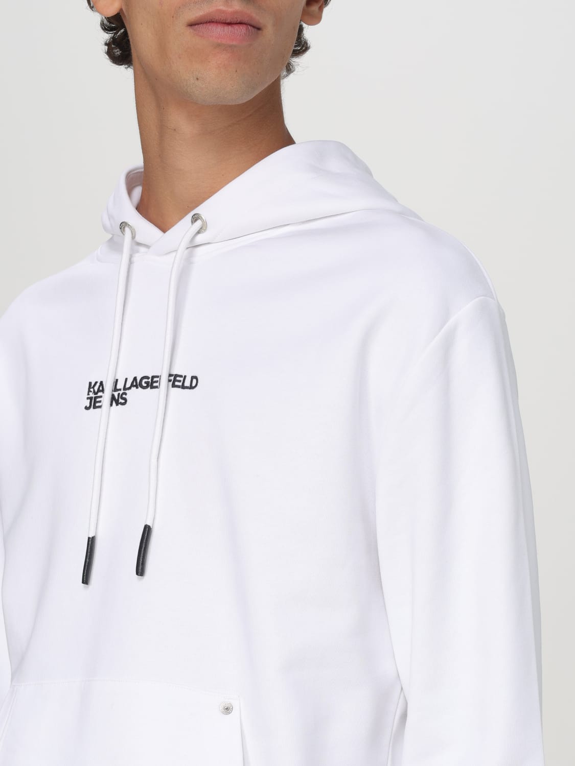 KARL LAGERFELD SWEATSHIRT: Pull homme Karl Lagerfeld, Blanc - Img 3