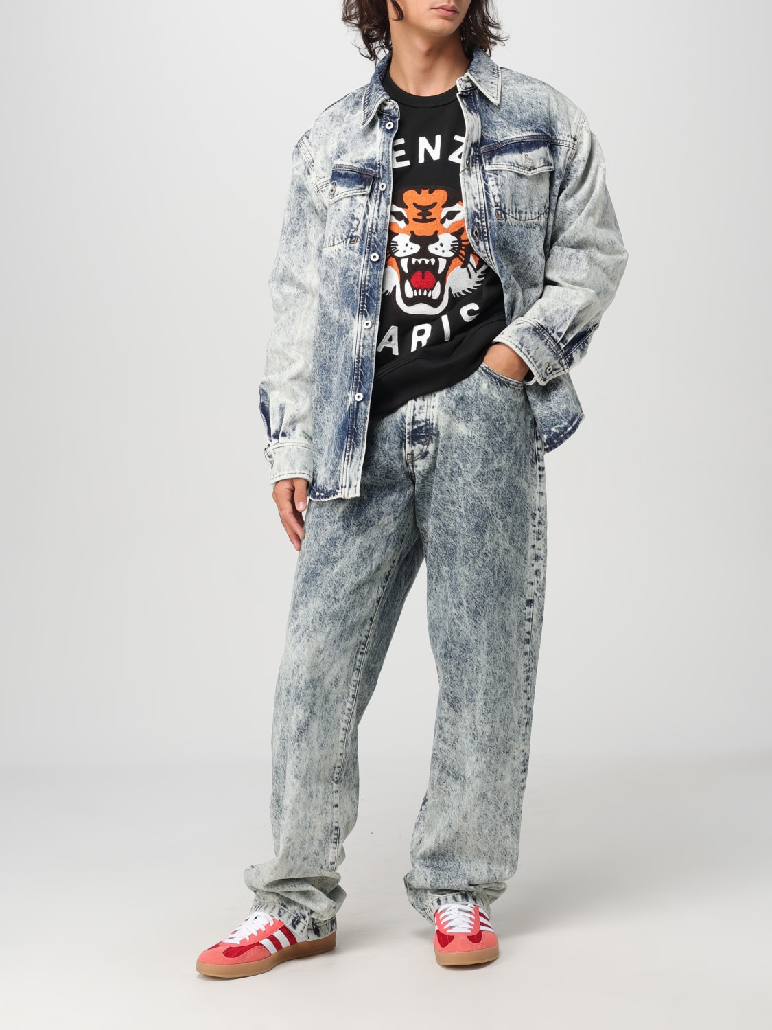 KENZO CAMISA: Camisa hombre Kenzo, Denim - Img 2