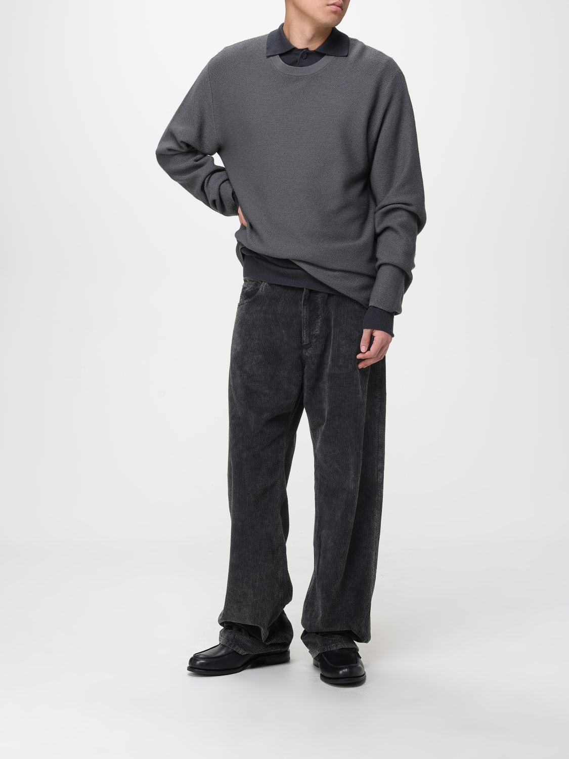 DOLCE & GABBANA 毛衣: 毛衣 男士 Dolce & Gabbana, 炭黑色 - Img 2