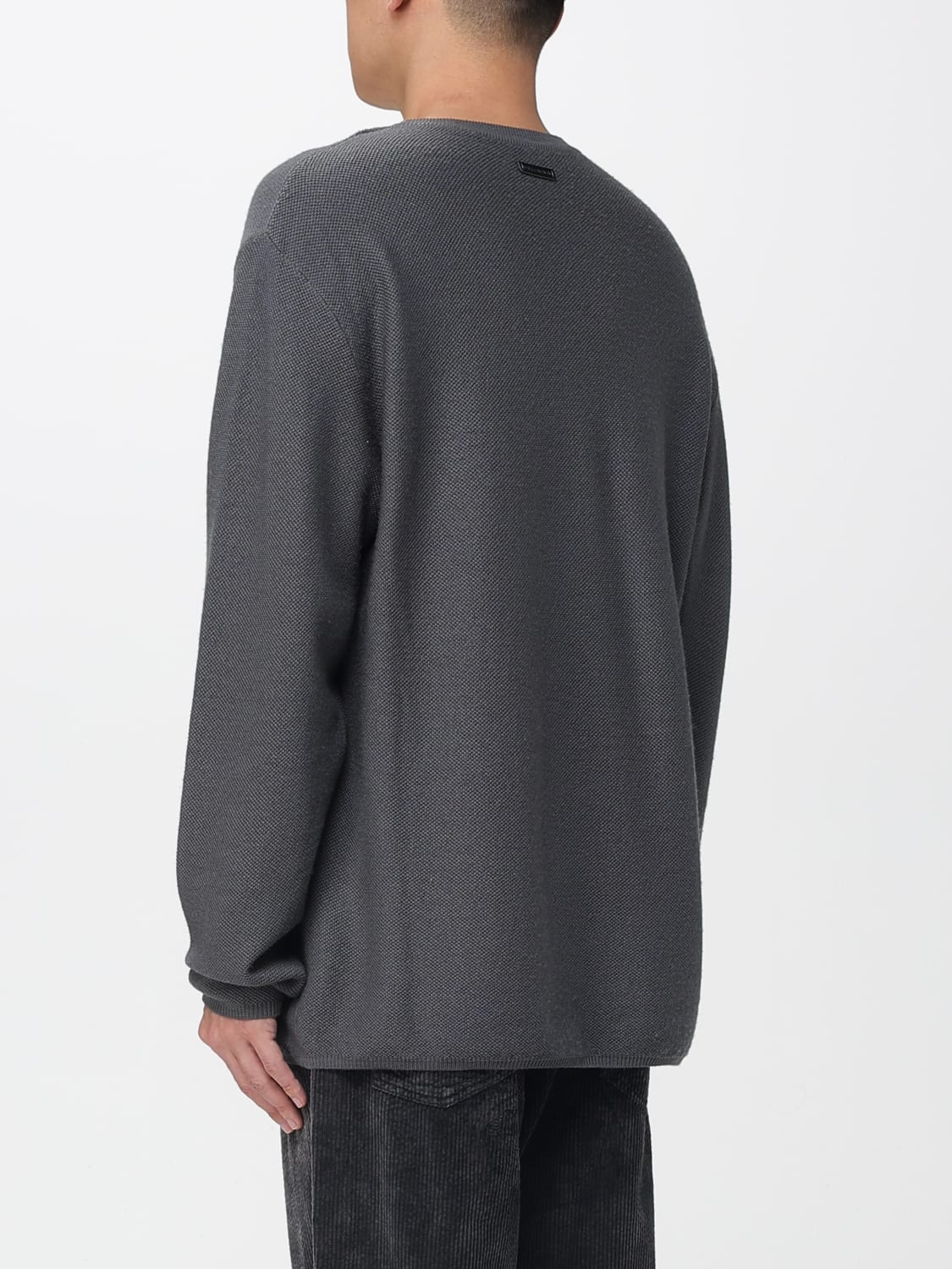 DOLCE & GABBANA 毛衣: 毛衣 男士 Dolce & Gabbana, 炭黑色 - Img 3