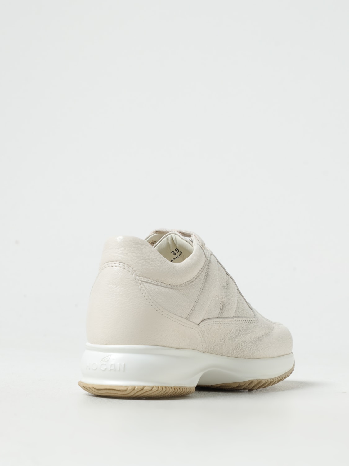 HOGAN SNEAKERS: Sneakers Interactive Hogan in pelle a grana , Bianco - Img 3