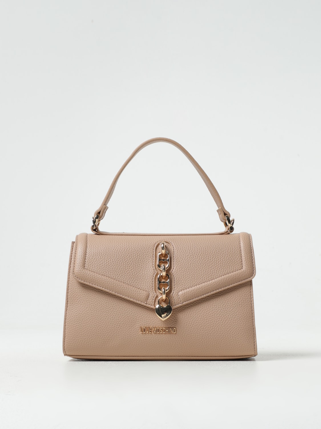 LOVE MOSCHINO HANDBAG: Shoulder bag woman Love Moschino, Beige - Img 1