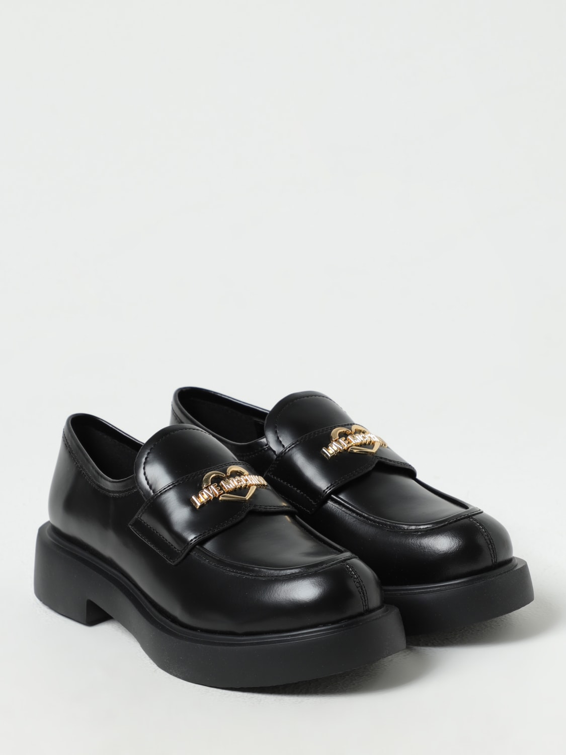 LOVE MOSCHINO LOAFERS: Shoes woman Love Moschino, Black - Img 2