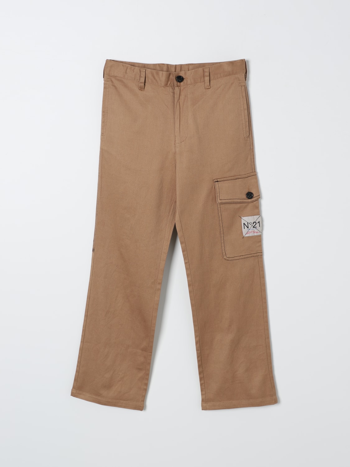 N° 21 PANTS: Pants kids N° 21, Brown - Img 1