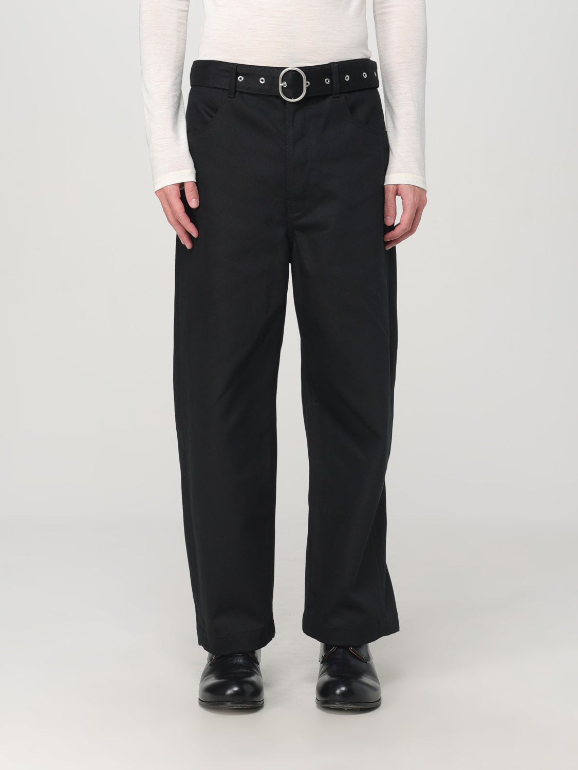 Giglio Pantalone Jil Sander in cotone con cinta