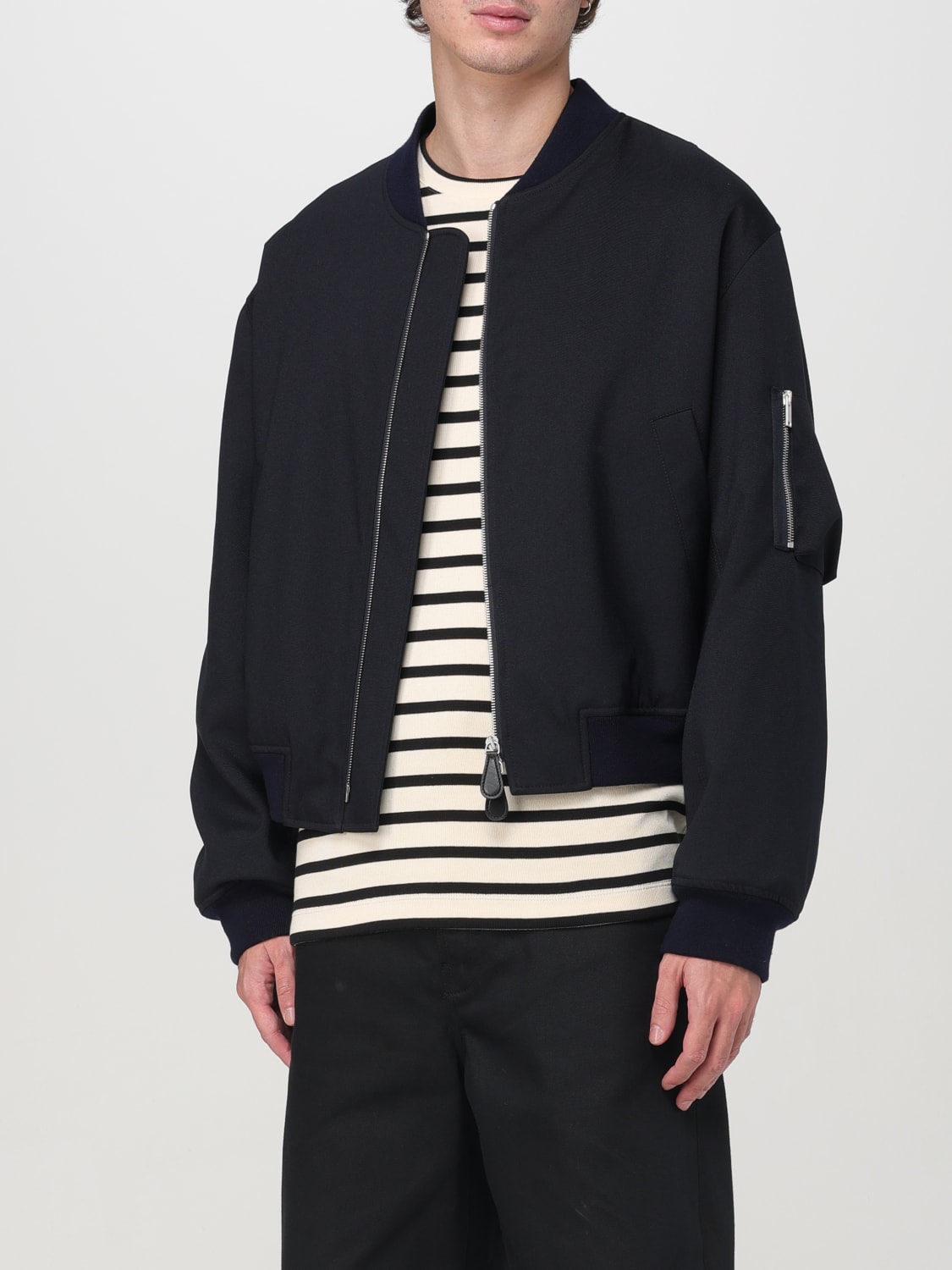 JIL SANDER GIACCA: Bomber Jil Sander in lana , Blue - Img 4