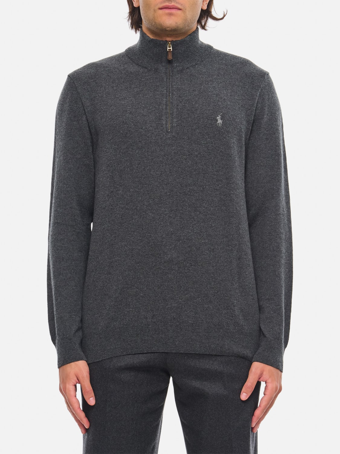 POLO RALPH LAUREN SWEATER: Sweater men Polo Ralph Lauren, Grey 1 - Img 1