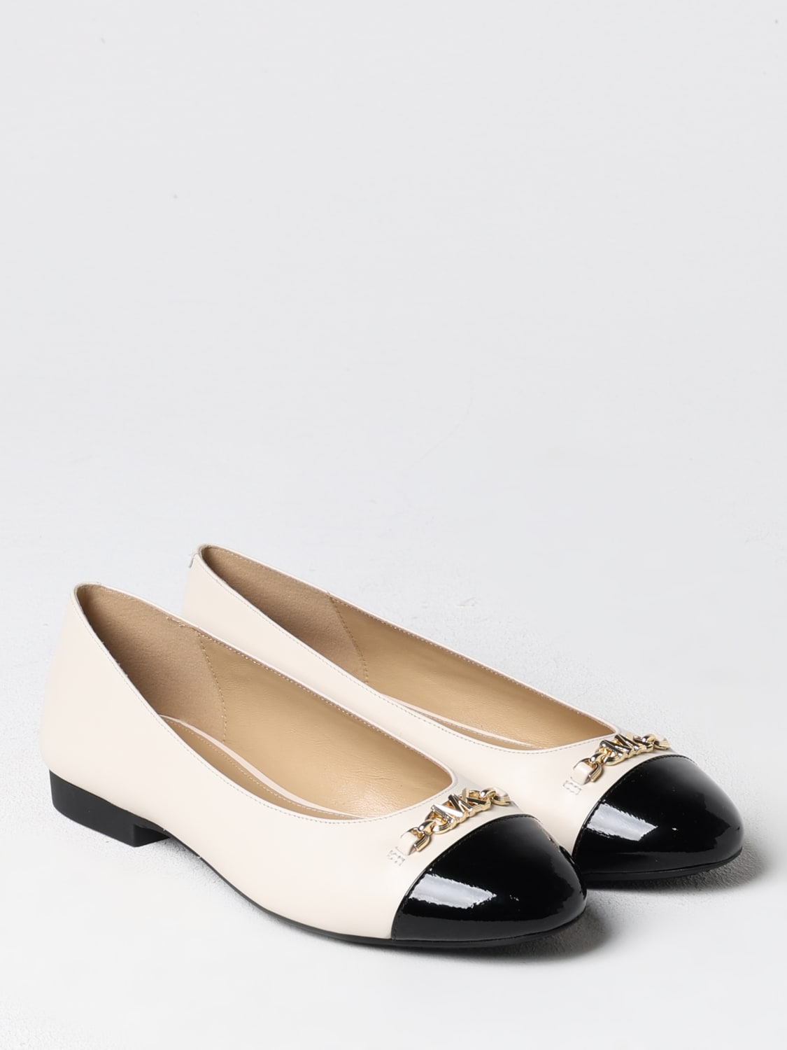 MICHAEL MICHAEL KORS Shoes woman Michael Kors Cream Michael Michael Kors ballet flats 40F4RBFP1L online at GIGLIO.COM