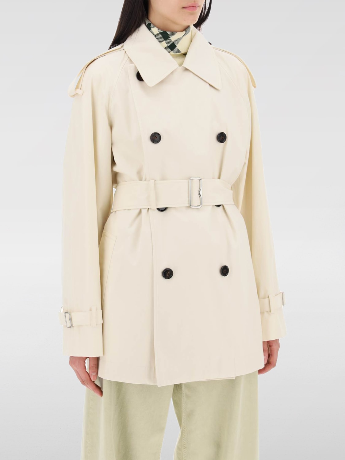 BURBERRY TRENCH COAT: Burberry women's trench coat, Cream - Img 1