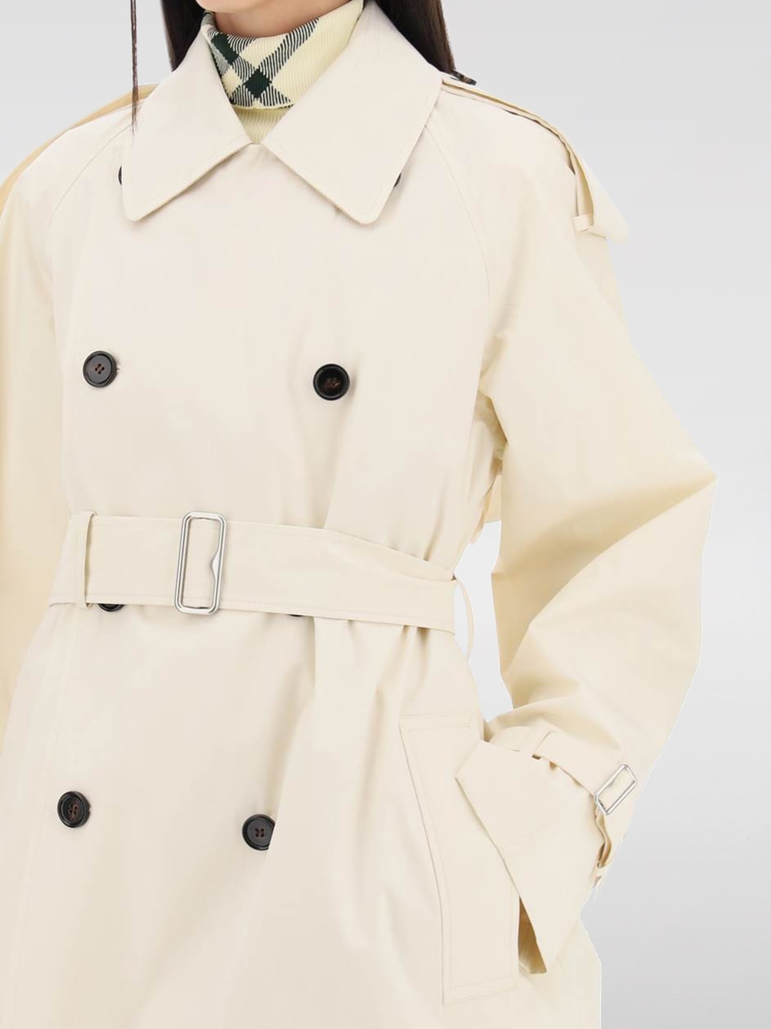 BURBERRY TRENCH COAT: Burberry women's trench coat, Cream - Img 3