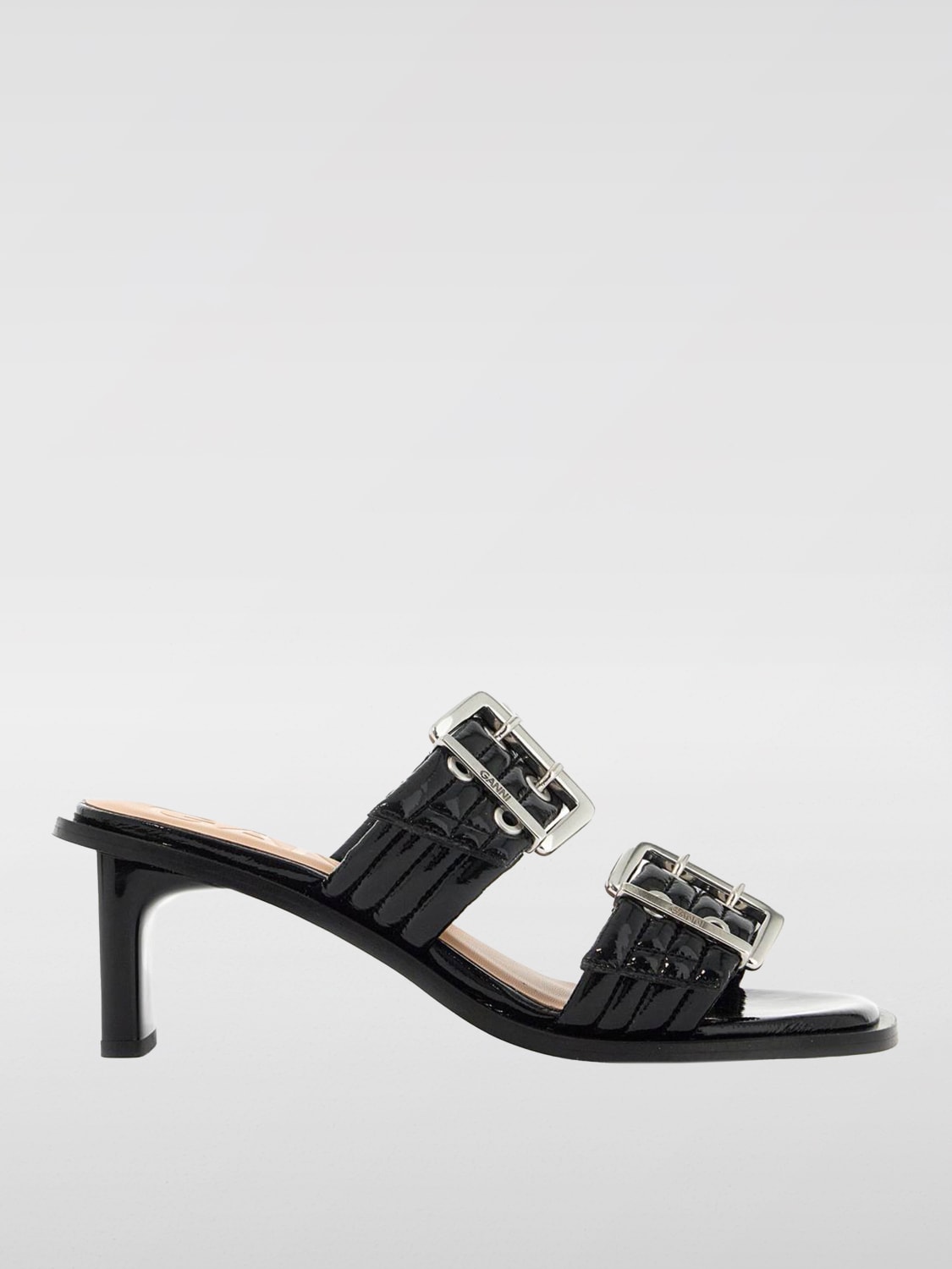 GANNI HEELED SANDALS: Shoes woman Ganni, Black - Img 1