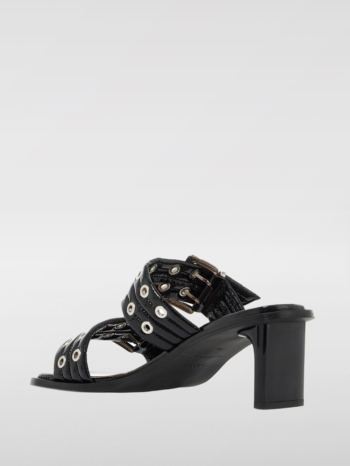 GANNI HEELED SANDALS: Shoes woman Ganni, Black - Img 2